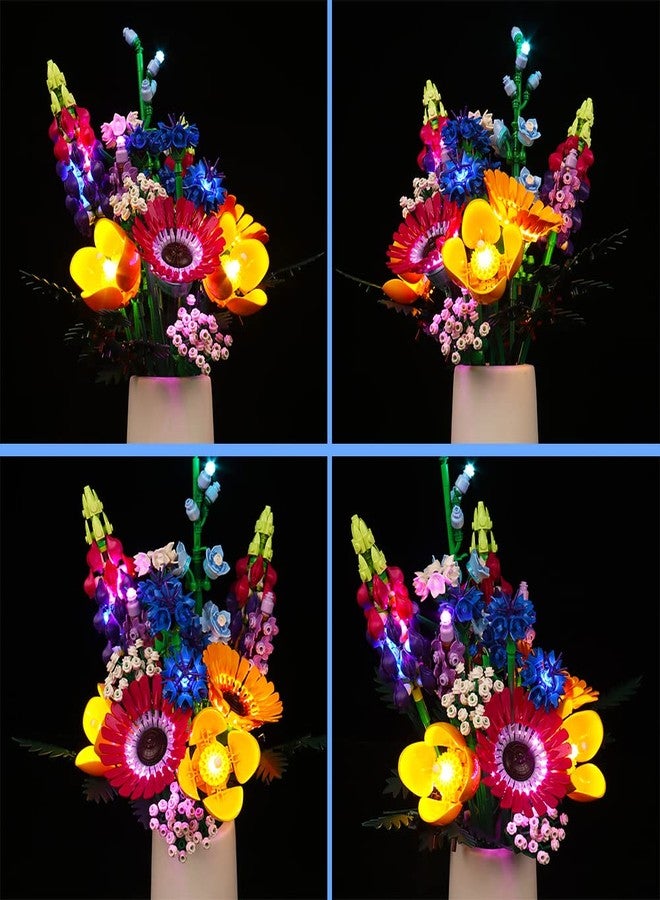 VONADO Led Light Kit Compatible with Lego Wildflower Bouquet 10313 Artificial Flowers(No Model)，Building Lighting Kit Compatible with Lego Botanical Plant Collection(Only Light) - Image 4